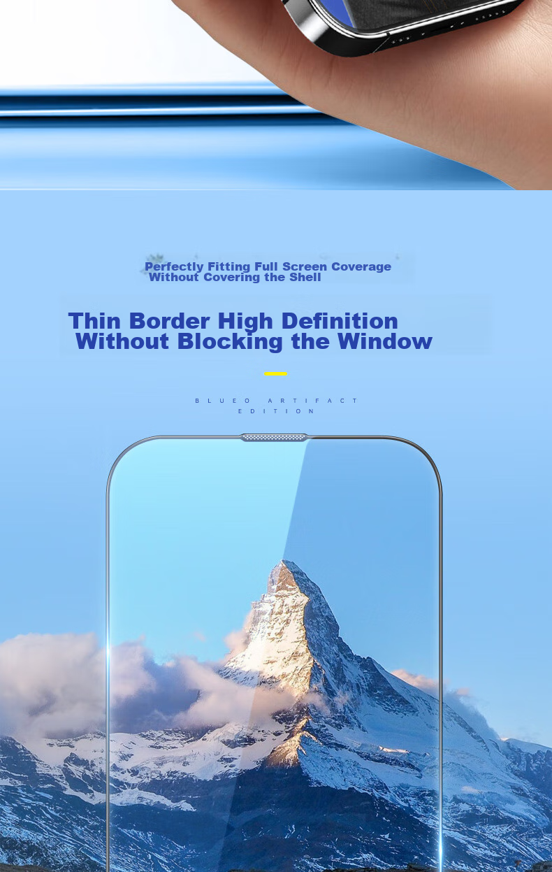 Lanxingxiansheng Tempered Glass Screen Protector for Apple IPhone 14 Plus, Anti-Blue Light IPhone 13 Pro Max Phone Film, Eye Protection Screen Protector 8