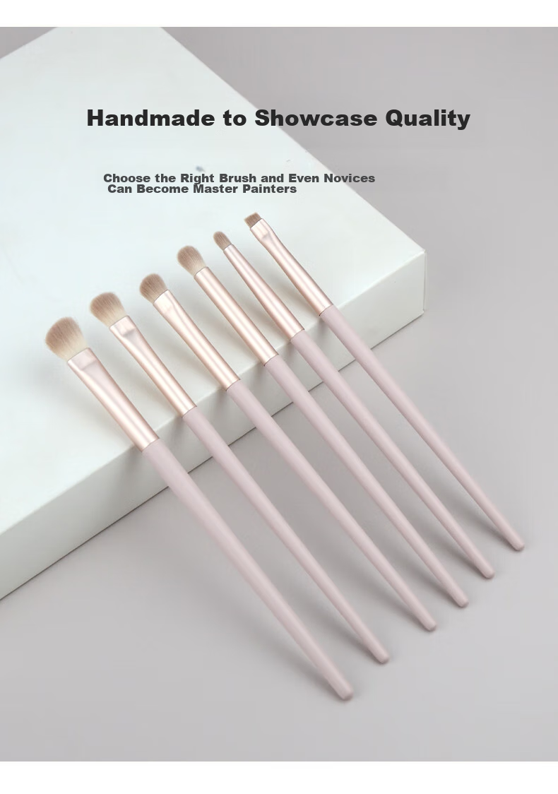 Dongyiyanxuan New Year Gift Set of 5 Wool Eyeshadow Brushes for Eye Details, Blending, Under-Eye Bags, And Concealing 6