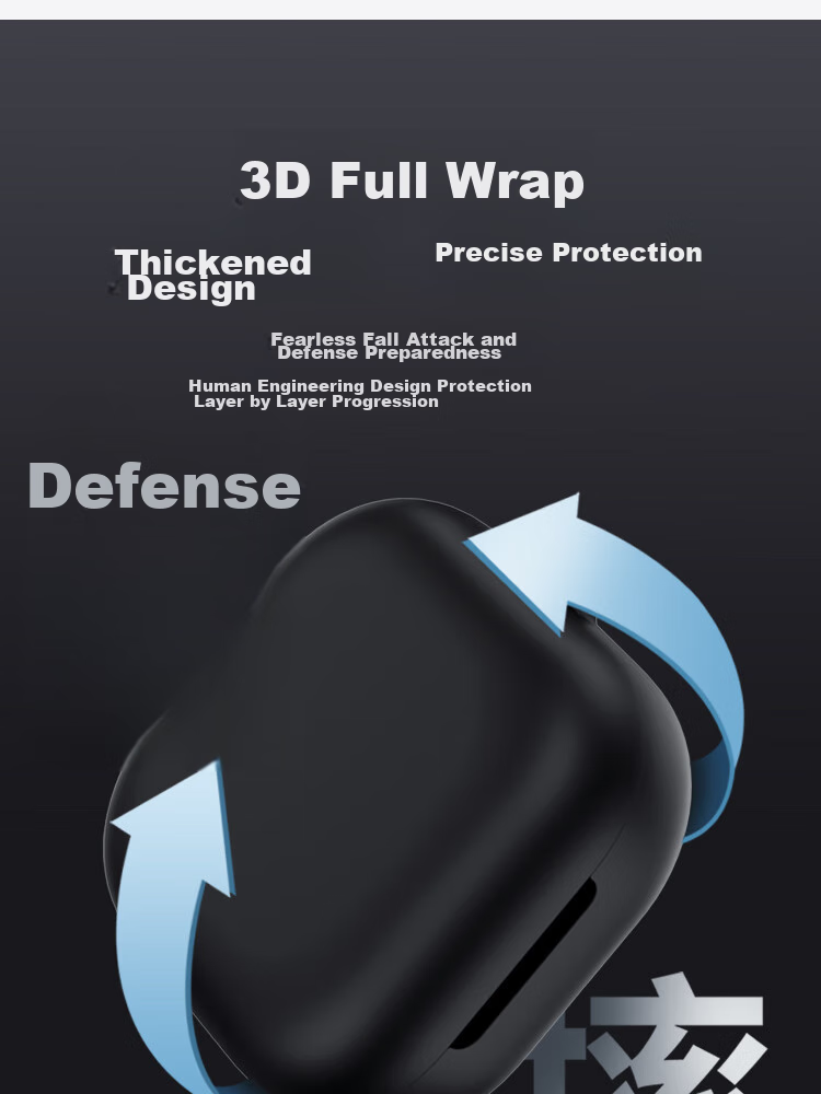 ESCASE OpenFit Protective Case for Bluetooth Earphones, Silicone Storage Box, Liquid Silicone Soft Shell, Full Protection, Shockproof, Ultra-Thin Case, Ultimate White + Lanyard 4