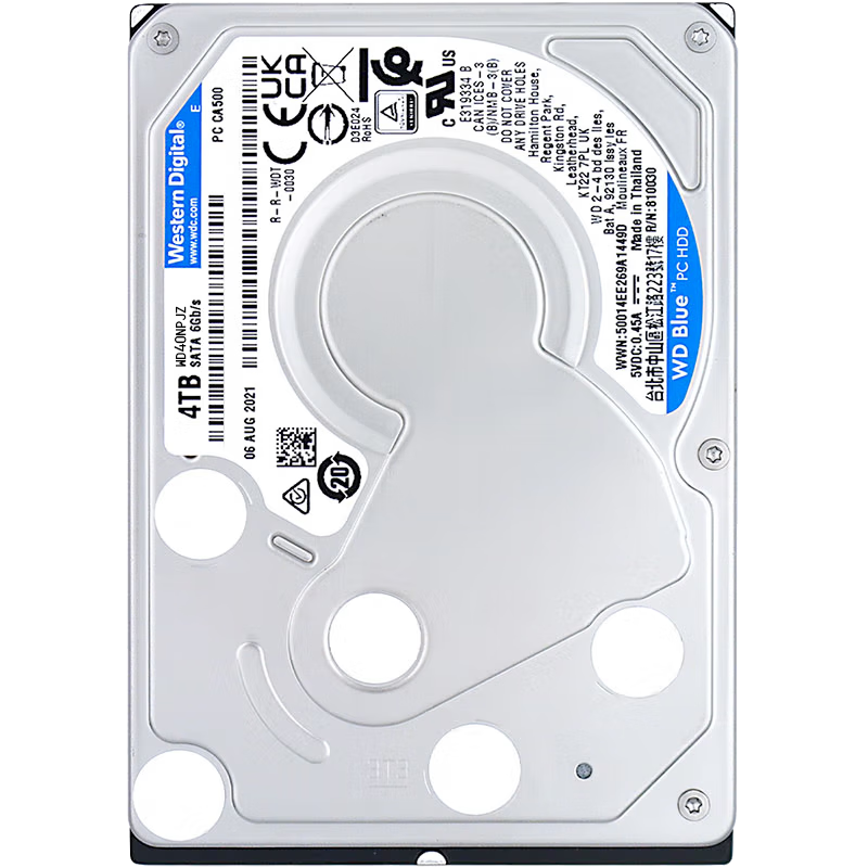 Western Digital (WD) 4TB Laptop Mechanical Hard Drive, WD Blue, SATA 4800 RPM to 128MB Cache, 15mm, 2.5-Inch WD40NPJZ