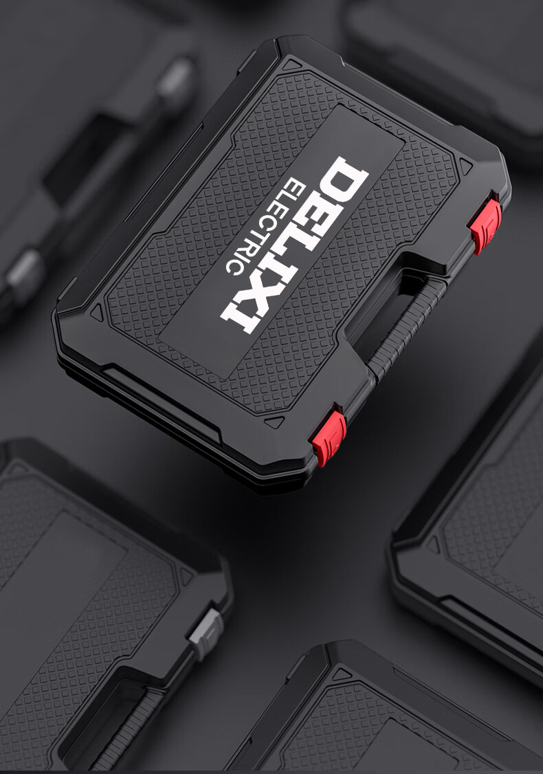 Delixi Electric Impact Drill Household Complete Toolbox 220V Multifunctional Cordless Electric Drill Electric Screwdriver Handheld Drill 8