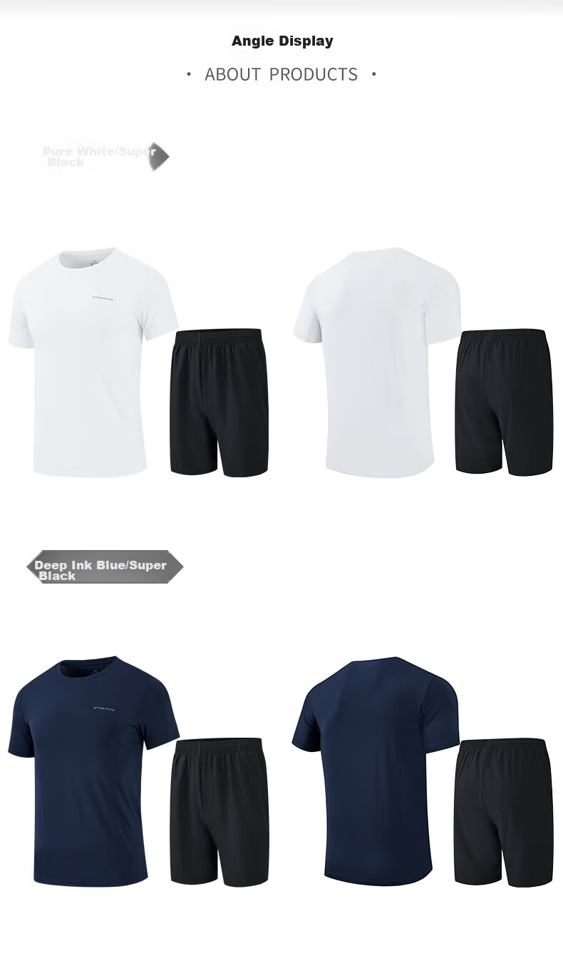 361° Women's Running Outfit Set, Summer New Casual Short-Sleeve Shorts Two-Piece Set 662414001H-4 42