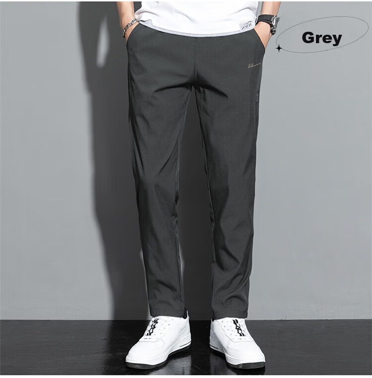 Huili Men's Sports Casual Pants, Summer Ice Silk Quick-Dry Trousers, Loose Straight-Leg Pants for Men, Athletic Pants 17