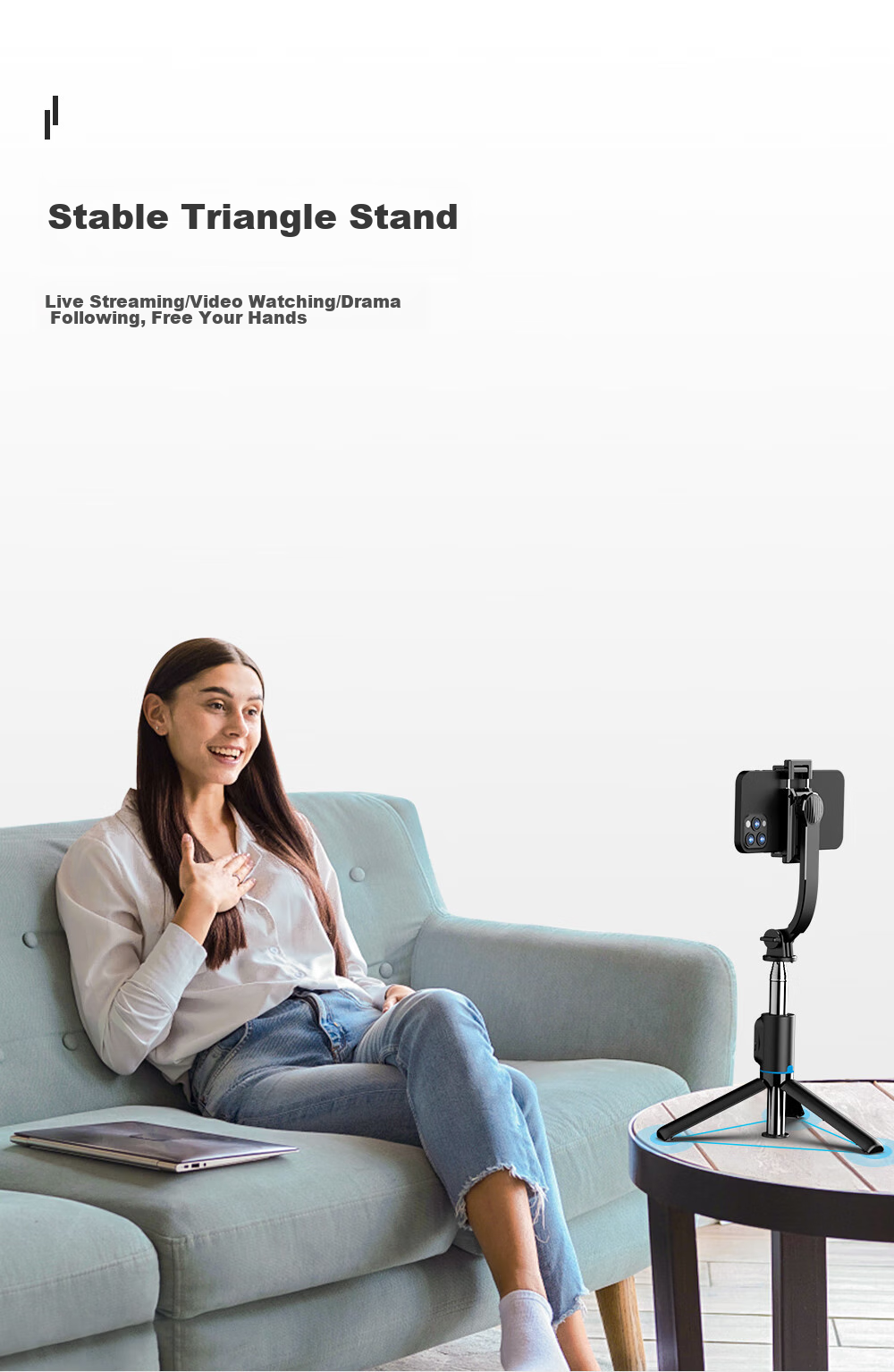 Fotopro TL-702 Portable Compact Magnetic Tripod for Phone, Bluetooth Speaker, And Live Streaming with Retractable Desig 13