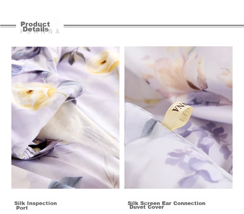 FUANNA 100% Silk Comforter, Single Student Dormitory All-Season Duvet Two-In Mother-Child Quilt, 5.6 Jin (2.8 Kg), 152*210cm 11