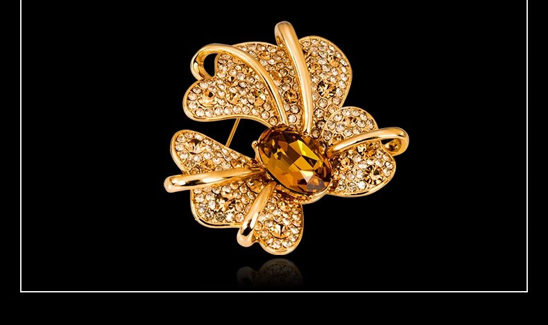 Eternelle French Eternal European Retro Iris Brooch, High-End Jewelry for Women, Austrian Crystal Corsage 11