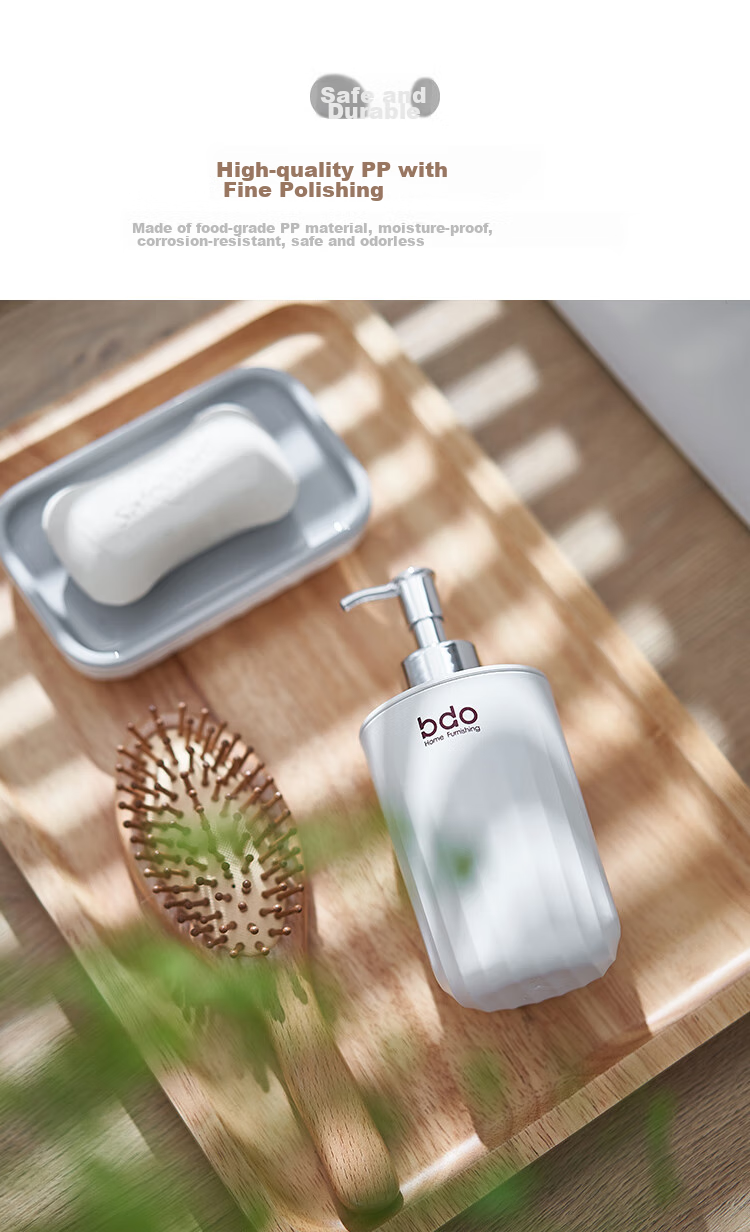 BDO Push-Type Large Capacity Dispensing Bottle, Bathroom Hand Soap Empty Bottle, Hotel Bathroom Replacement Bottle, 320ml 4