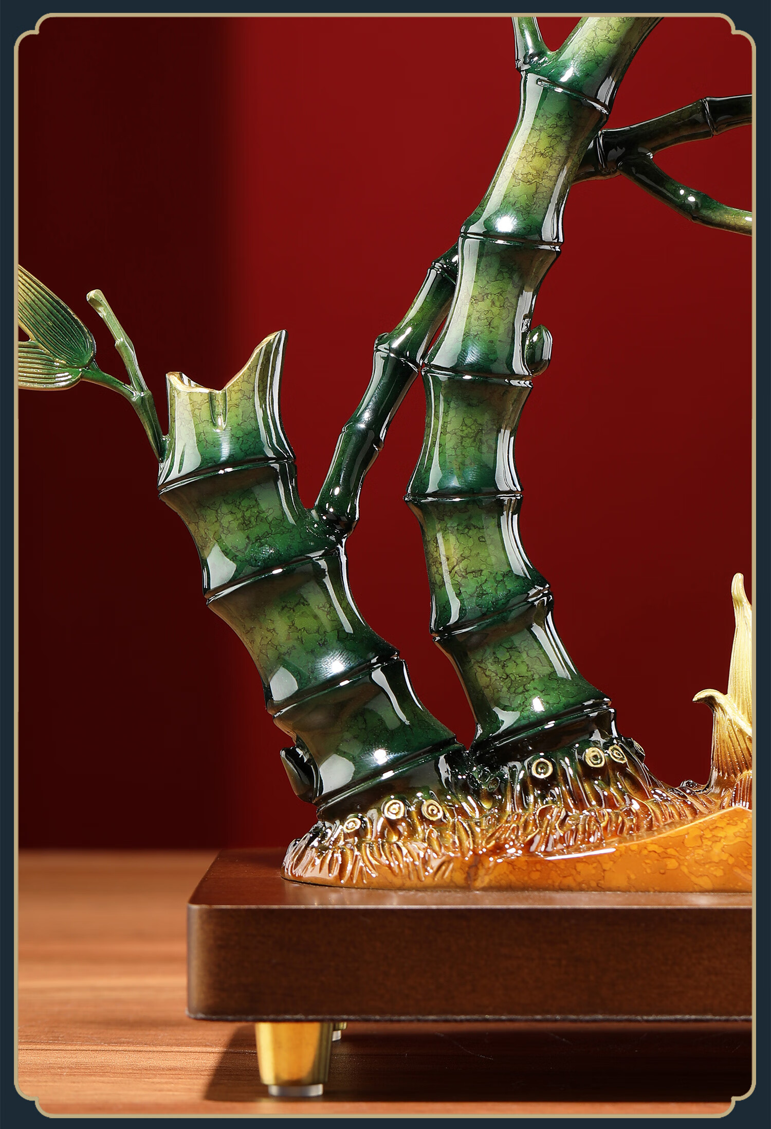 Daming Copper Craftsman Rising Bamboo New Chinese Style Copper Bamboo Ornament Promotion Housewarming Opening Gift Living Room Office Desktop Decoration 2