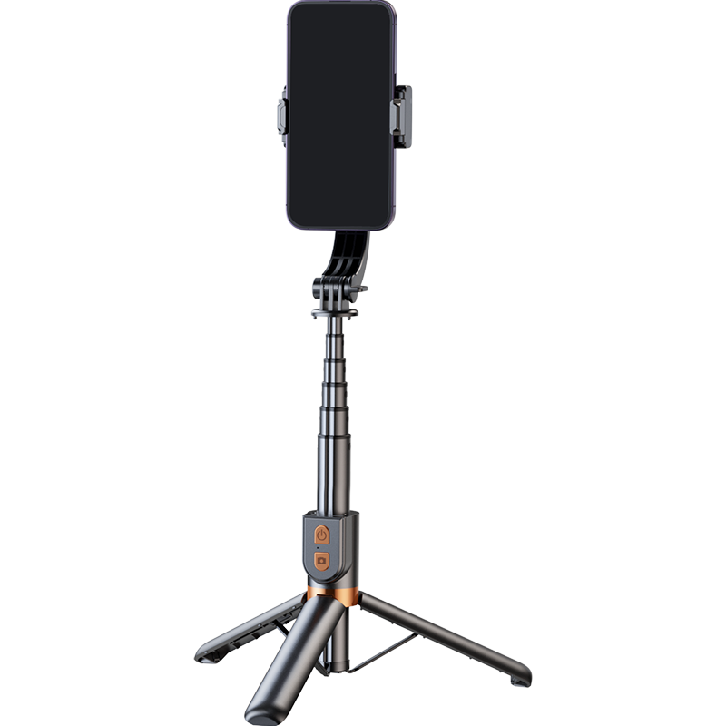 Shuotu Smartphone Gimbal Stabilizer Selfie Stick Tripod Handheld Bluetooth Multi-Functional Remote Control Selfie Device 360-Degree Rotation Travel Anti-Shake Compact Outdoor TikTok Live Streaming Video