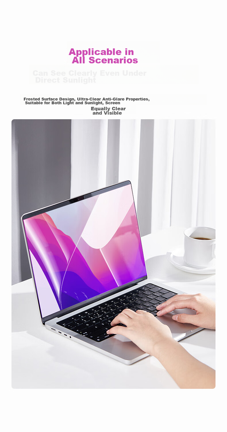 BIAZE Privacy Screen Protector for Apple Macbook Air/Pro, 13.3-Inch Laptop Screen Magnetic Anti-Peeping Film, Detachable Privacy Protection Film, Universal Easy-To Scratch-Resistant 10