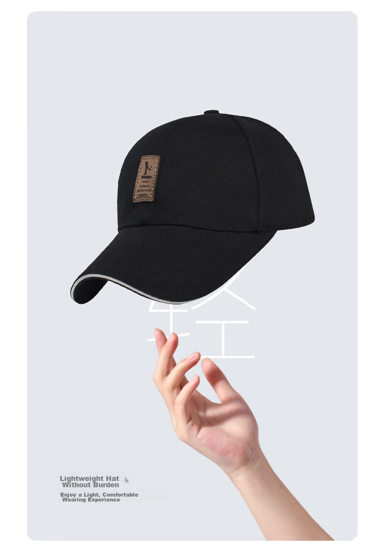 Huili Baseball Cap, Unisex Visor Hat, All-Season Hat, Sports Fishing Sun Hat, Long Brim (White) 7