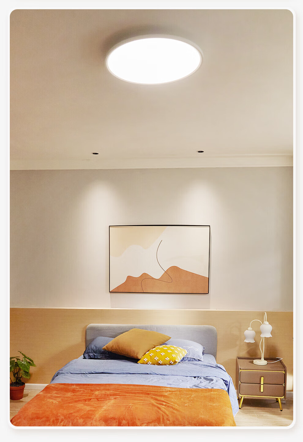 NVC LED Eye-Care Bedroom Ceiling Light Full Spectrum 2025 Model Irregular Future Cloud for Study and Children's Room 17
