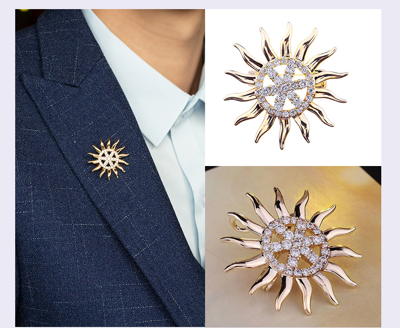 Dijing Chest Pin for Men's Suits And Business Casual Wear, Brooch for Coats And Shirts, Lapel Pin, Birthday Gift 1