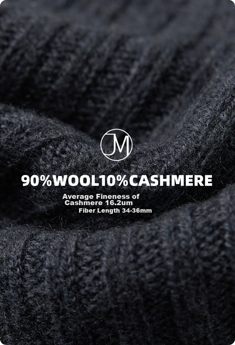 JIUMU Wool Thermal Neck Gaiter for Men, Autumn And Winter Cold Protection Neck Warmer, Cycling Hoodie Neck Cover, Outdoor Scarf for Men in Winter 3