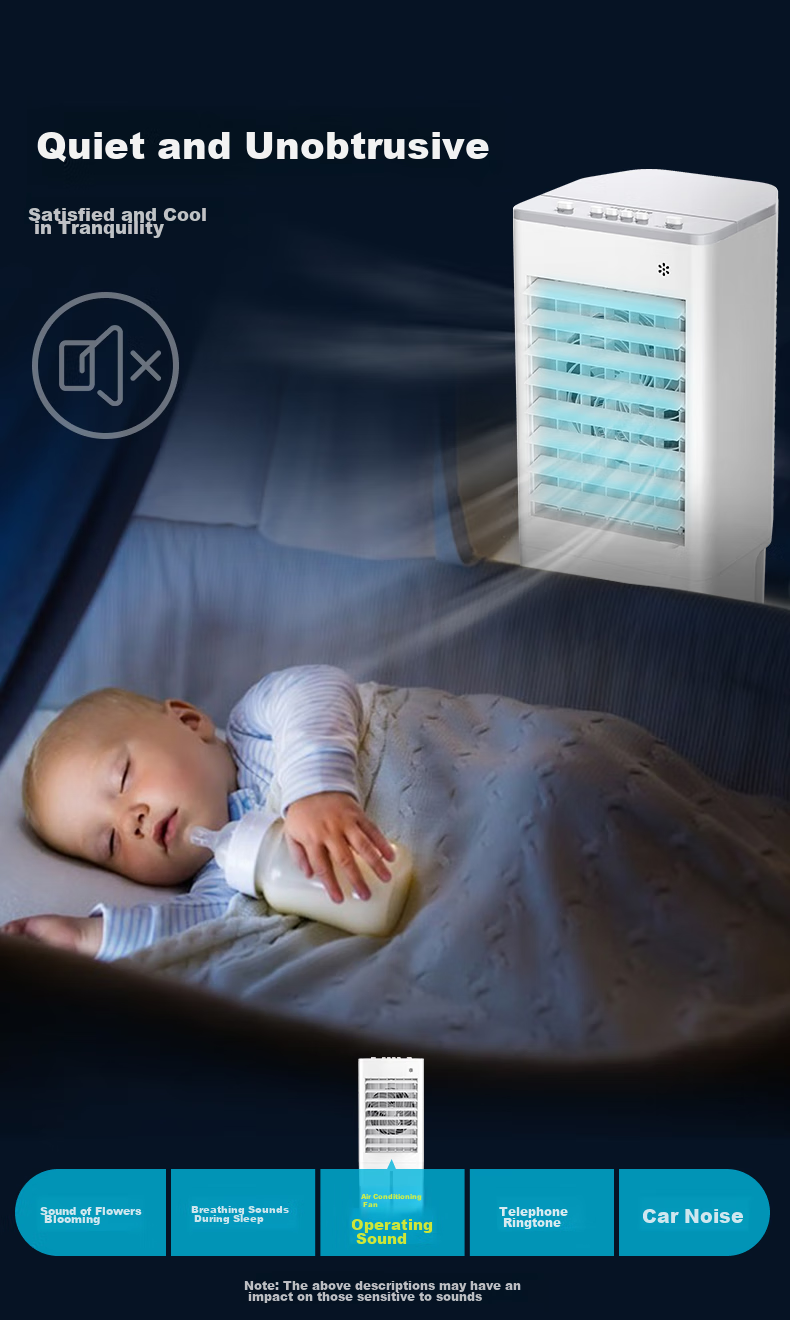 MeiLing Air Cooler Fan Portable Air Conditioner Cooling Fan Home Single Cooling Fan Bedroom Office Mobile Air Conditioner Remote Control Fan MFK-582R 9