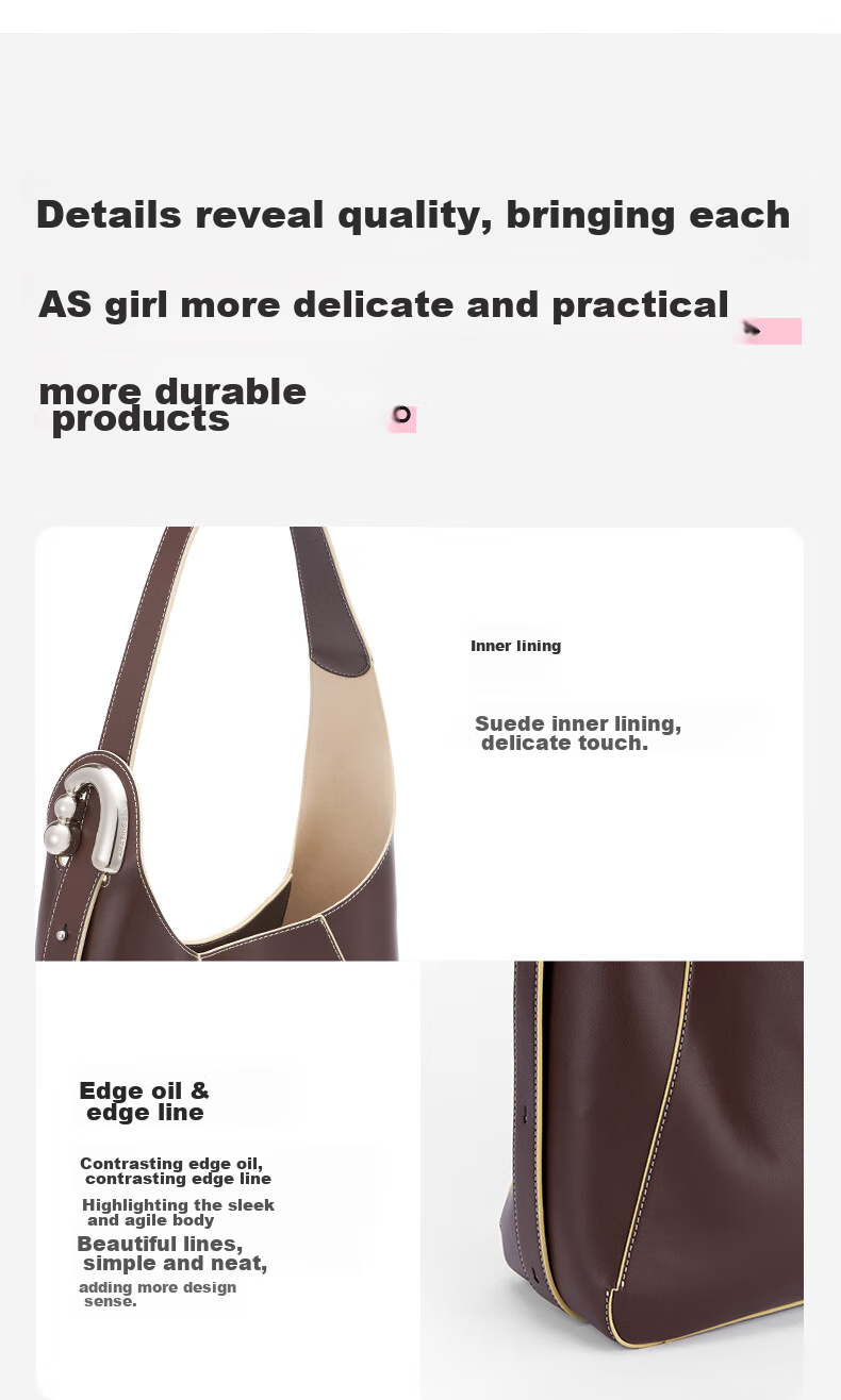 AMAZING SONG Women's Handbag [Celebrity Style], Eye-Catching Large Leather Tote Bag, Practical High-Capacity Bucket Shoulder Bag, Gift 7