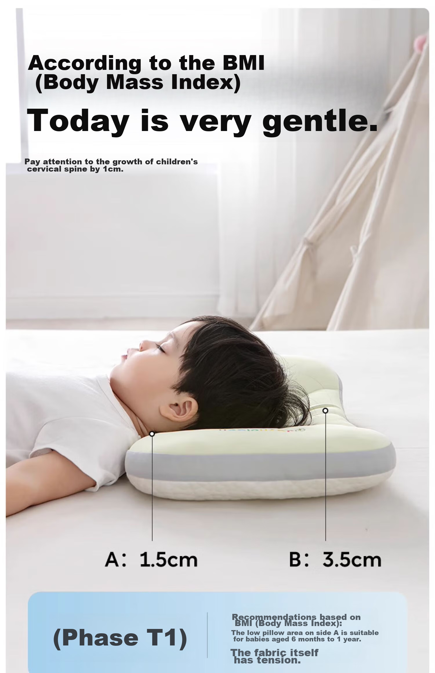 JOYNCLEON Baby Pillow Zoned Neck Support Pillow for Children 6 Months+ 1-3 Years Green jzt198355 13