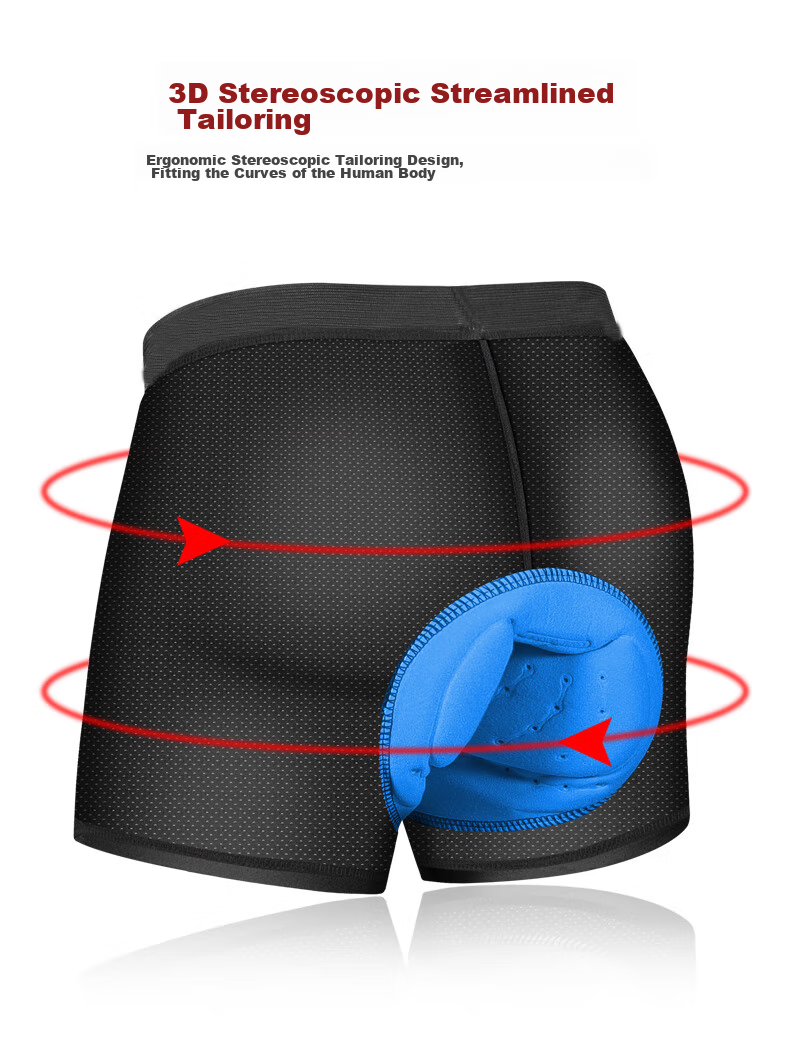 BIKEBROS Cycling Shorts with Silicone Padded Seat, Breathable Quick-Dry Mountain Bike Underwear for Women, Black, Size L 5