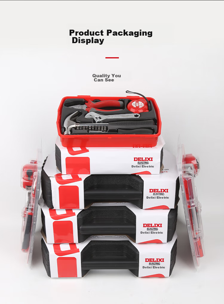 DELIXI ELECTRIC Household Multi-Functional Hardware Tool Set for Electricians And Carpenters, Repair Tools Kit for Telecommunications Maintenance, 13-Piece Set 17