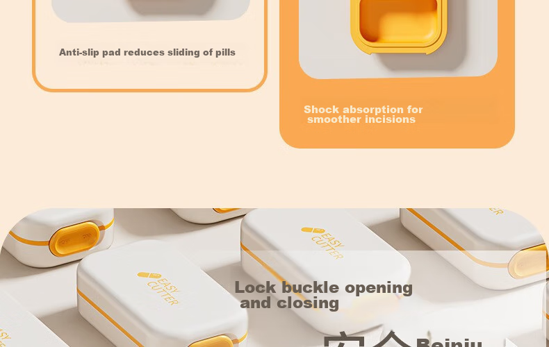 Lehuolvxing Pill Cutter, Tablet Splitter, Medicine Dispenser, Portable Pill Box Divider, One-To And Two-To Pill Splitter 9