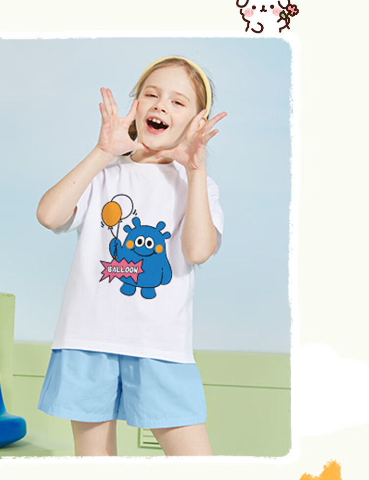 Jeanswest Girls Summer Outfit 2026 Children's Short Sleeve T-Shirt and Shorts Two-Piece Set Trendy Girls Sportswear 14