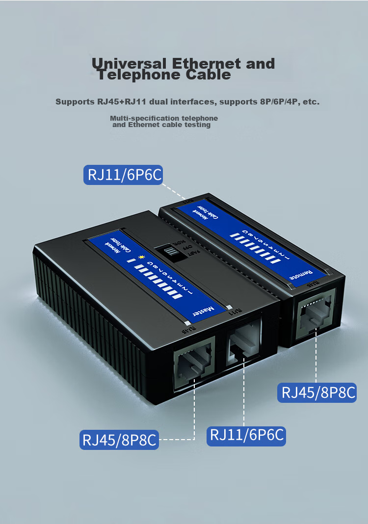 HAILE Network Cable Tester Multi-Function Network/telephone Line Tester Anti-Interference Low-Voltage Voltage-Resistant 63V Can Detect Live Wire Shielded/unshielded Signal Continuity Test HJ-520 4