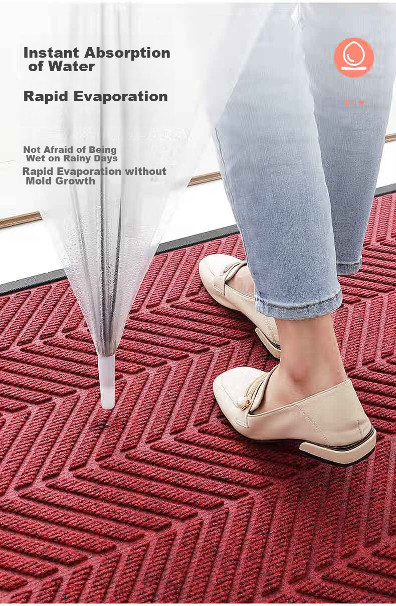 Dajiang Entrance Door Mat, Rubber Doormat, Entrance Carpet, Commercial High-End Mat, Entrance Mat, 80x120cm 8