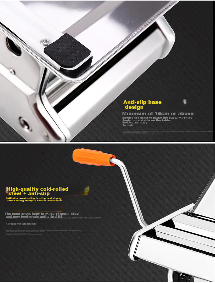 Joyoung Small Household Pasta Maker Stainless Steel Hand-Crank Noodle Machine Multi-Purpose Dough Roller And Cutter JYN-YM1 7