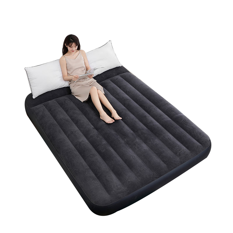INTEX Double Large Inflatable Air Mattress with Built-In Electric Pump, Pillow, Automatic Inflation, for Car And Home Use, Foldable Bed for RV 64150