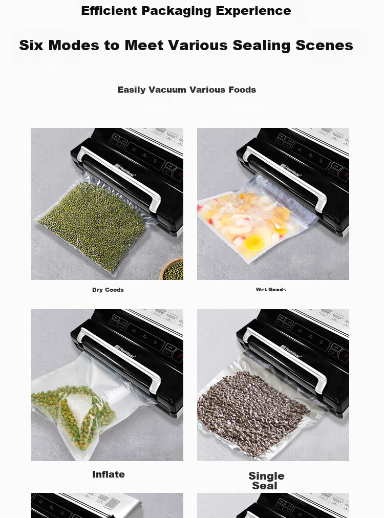 Fresh World Vacuum Sealer Machine for Home And Commercial Use, Fully Automatic Packaging Machine, Suitable for Both Dry And Wet Food, High Suction Power, High-Power Food Compression Sealing Vacuum Machine FW-3150 7