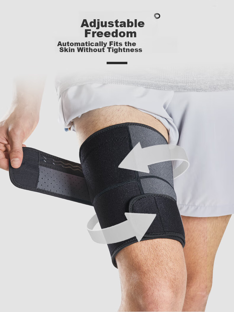 NAILEKESI N Thigh Support Leg Sleeves, Thigh Protectors, Sports Muscle Strain Bandages, Compression Bands, Warmth Retainers, One Size Fits All, 1 Pair 7
