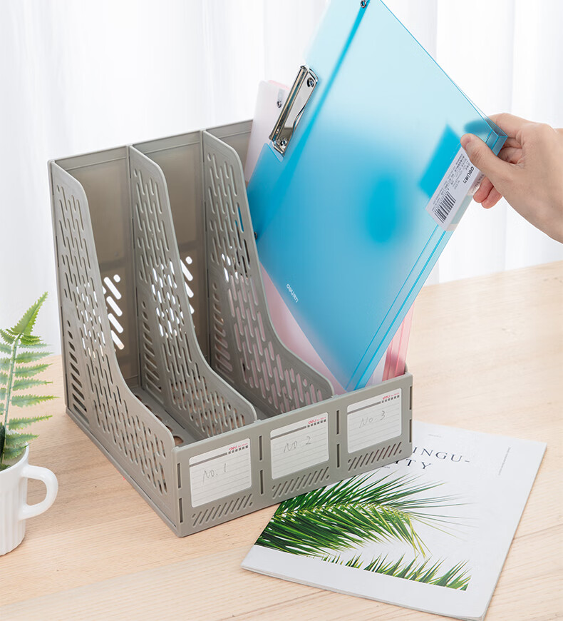 Deli A3 Folding Exam Paper Folder File Organizer, Simple And Stylish Student Subject Storage Organizer with Folded Structure, Exam Paper Classification, Mixed Random Colors, 72551 6
