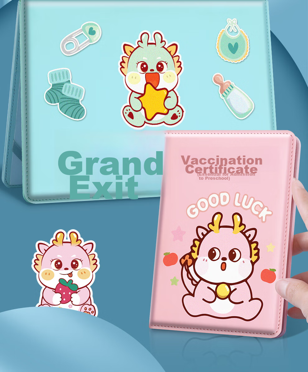 Jiaranheng Medical Birth Certificate Protector, 2026 Horse Year Newborn Baby Birth Certificate Protector, Standard Set, Ma Baby Pink 2