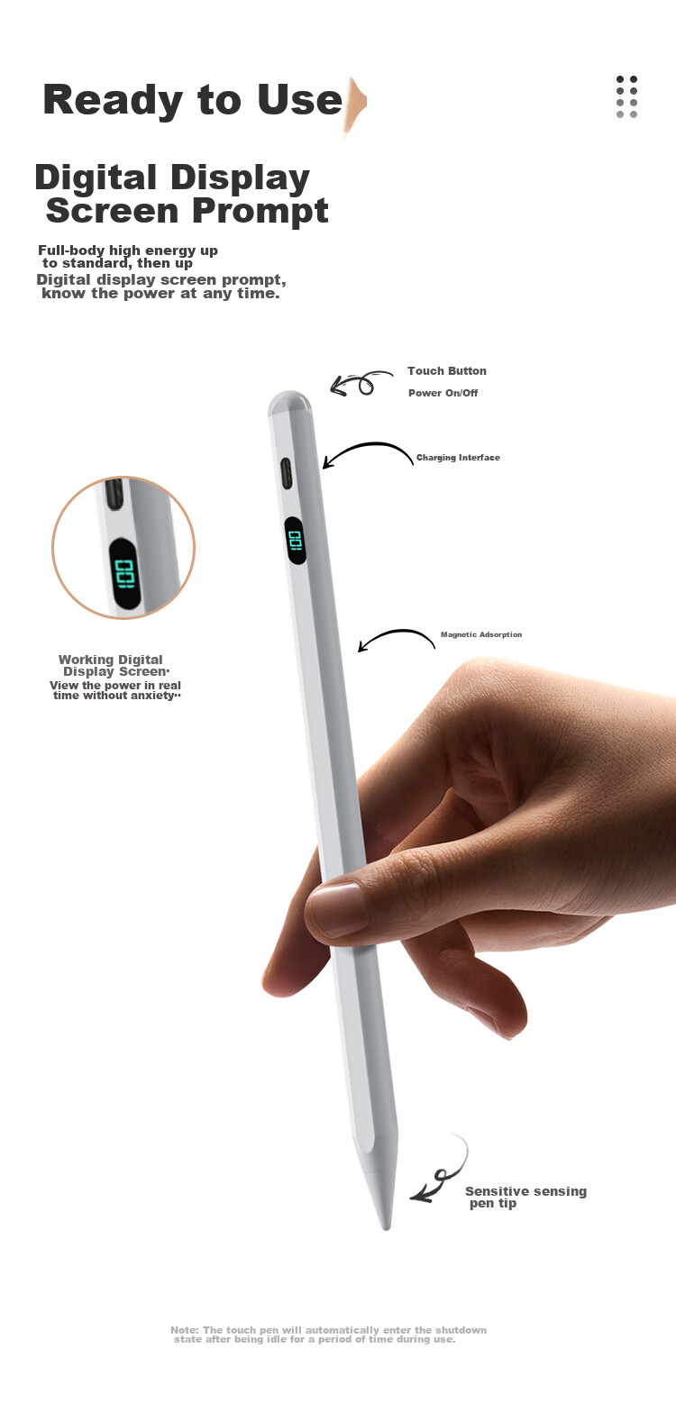BIAZE Compatible Stylus for Xiaomi Alternatives, Focus Touch Pen for Xiaomi Pad 8/8Pro/7/7S Pro/Ultra/6MAX, Inspiration Stylus for Redmi Pad K/Pro/SE Capacitive Pe 9