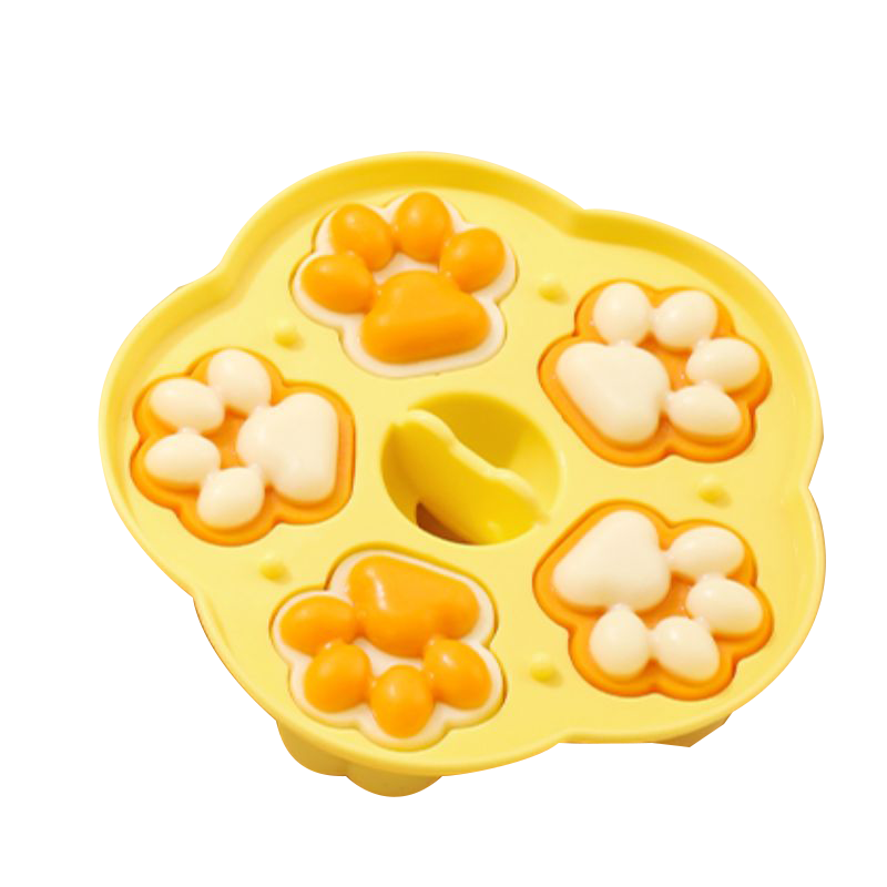 COOKSS Baby Food Steamed Cake Mold, Homemade Infant Steamed Cake Mold, Home DIY Baking Silicone Mold, Lemon Yellow