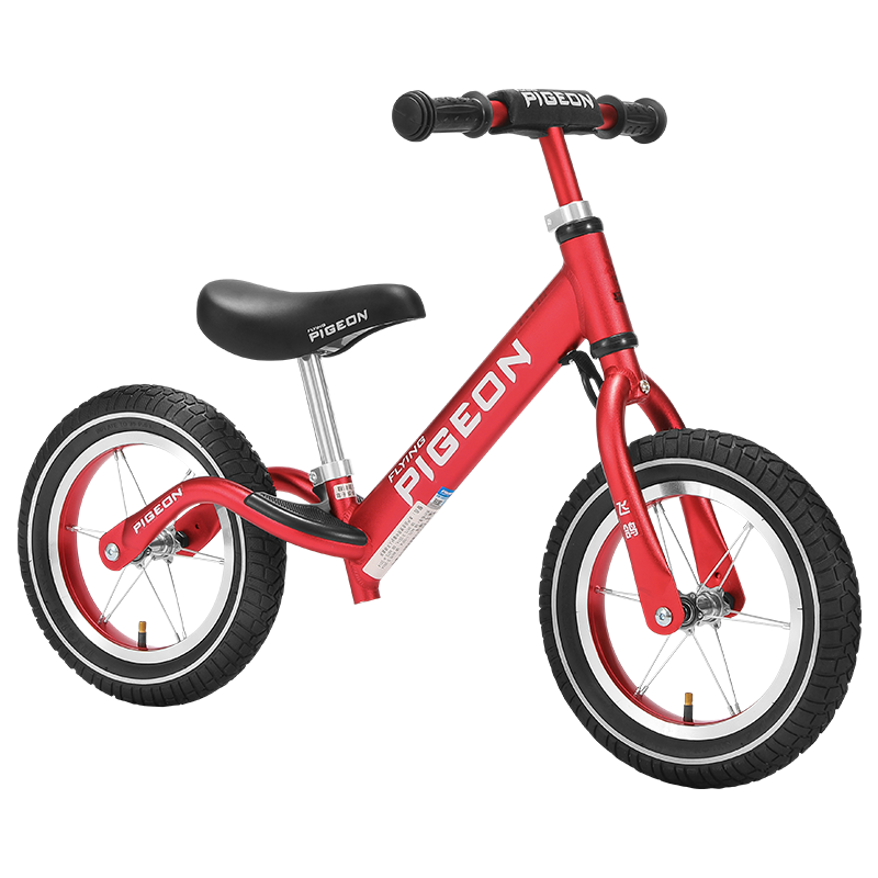 FG FLYING PIGEON Children's Balance Bike, Toddler Walker, Kids' Scooter, Bicycle, 14-Inch Inflatable Wheels, Wine Red Color