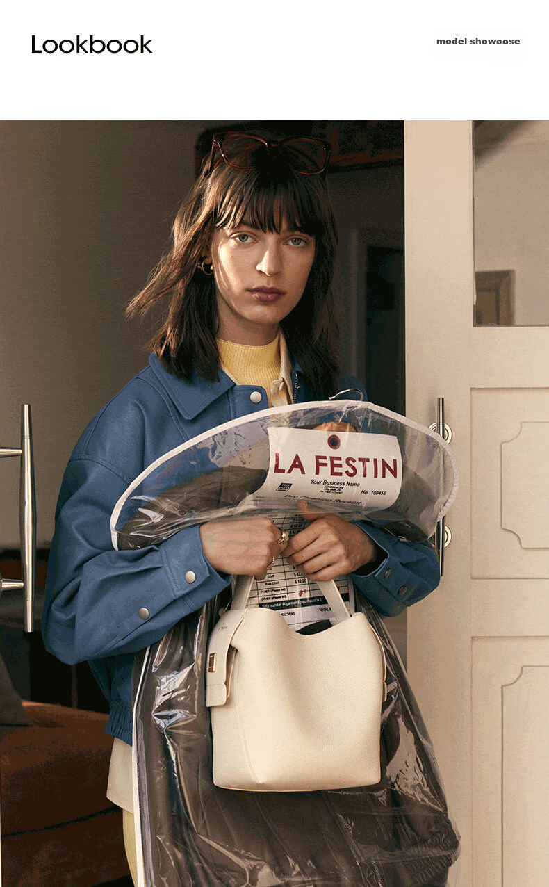 La Festin [Guli Nazha's Choice] Ticket Bucket Bag, Single Shoulder Crossbody Women's Handheld Water Bucket Bag, Birthday Gift for Girls 9