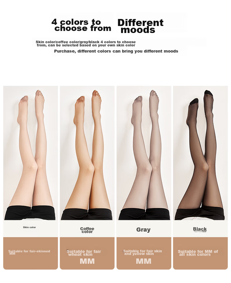BONAS Silk Stockings for Women, Spring And Summer Season, Ultra-Thin, Skin-Like, Snag-Resistant Pantyhose, Sexy Stockings, Nude Color, Bare Leg Effect 11
