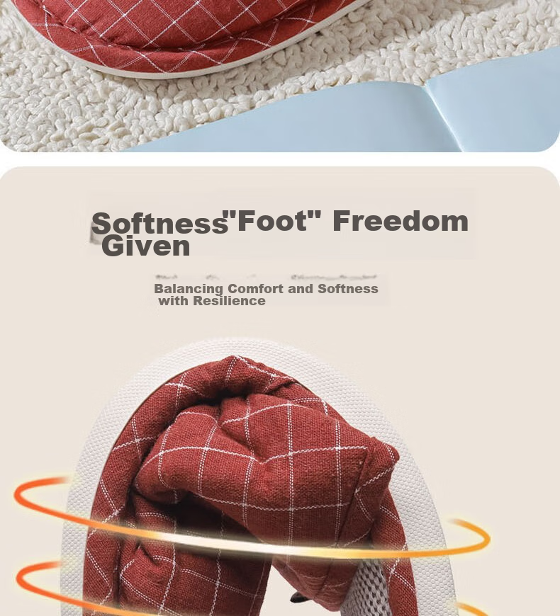 Huameijianbu Versatile Thick-Soled Couple Cotton Slippers for Indoor And Outdoor Use, Fleece-Lined Warm Cotton Slippers HM2258 Brown Size 44-45 11