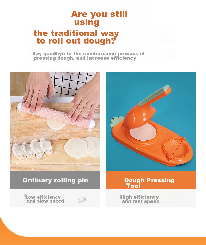 Dipuer Dumpling Maker, Home Use, Thickened 304 Stainless Steel, for Making Dumpling Wrappers, Handmade Dumpling Making Tool, Mold 1