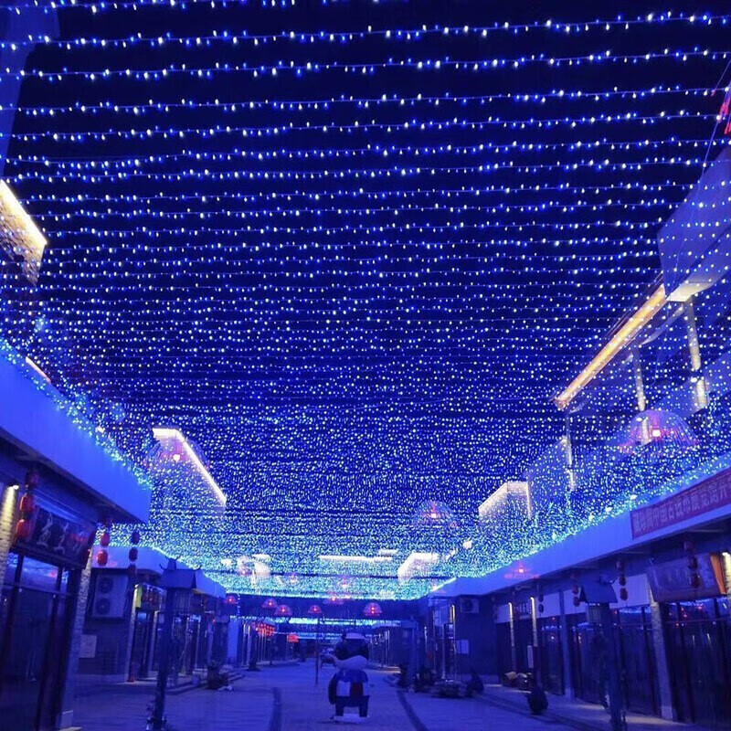 Yizhao Mei Outdoor Waterproof LED Colorful Fairy String Lights Warm Color 50m for New Year, Spring Festival, Christmas Decoration
