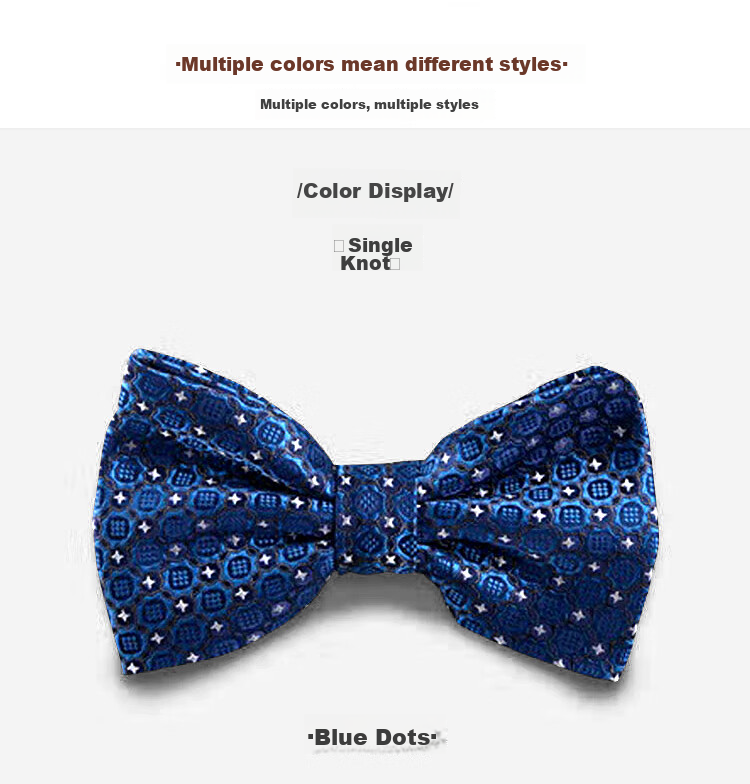 GLO-STORY Men's Bow Tie, Wedding Groom Groomsman Banquet Party Formal Wear Business Gentleman Double-Layer Bow Tie MLD824069 4