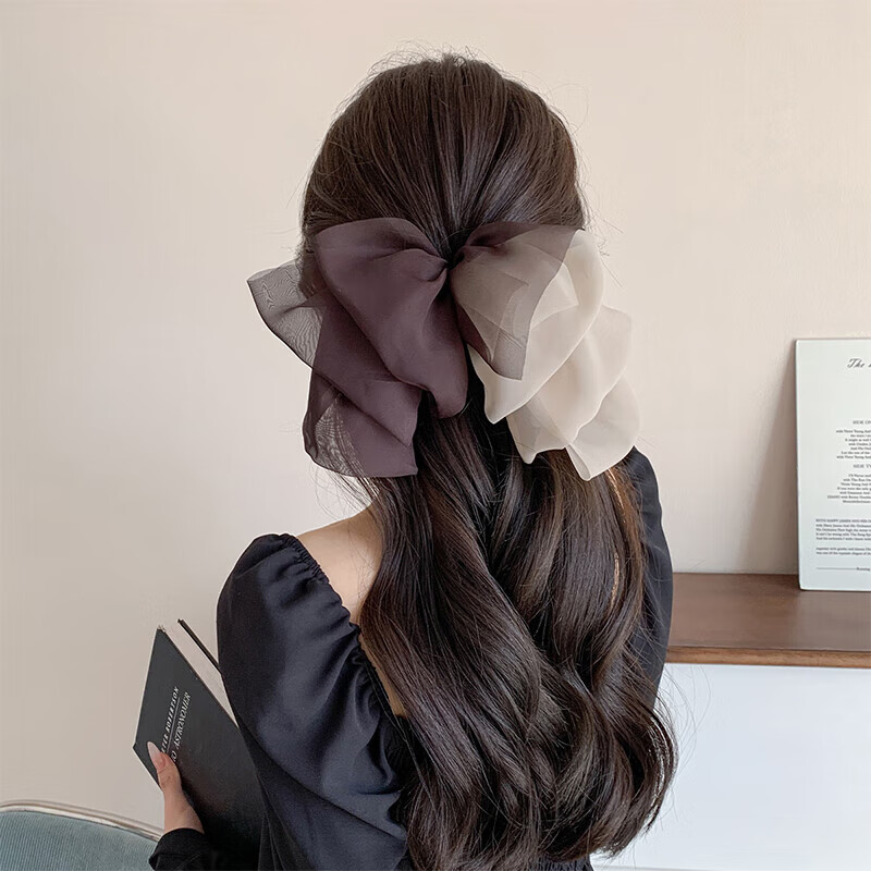 CHIMERA Elegant Back-Of Barrette, Gentle Wrinkle Half-Up Hair Clip, Spring Hair Accessory, Women's Birthday Gift