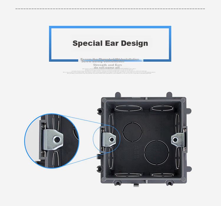 ABB Switch Socket Accessories, 86-Type Universal Concealed Junction Box, Switch Socket Panel Wiring Box, Concealed Box AU565 6