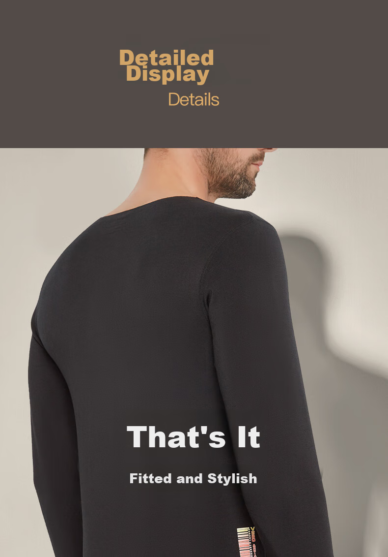 SEPTWOLVES Thermal Underwear for Men, Autumn And Winter Heat Generation, 8.3°C Temperature Increase, High-End 7A Antibacterial Autumn Top And Bottom, Gift Box Set 15
