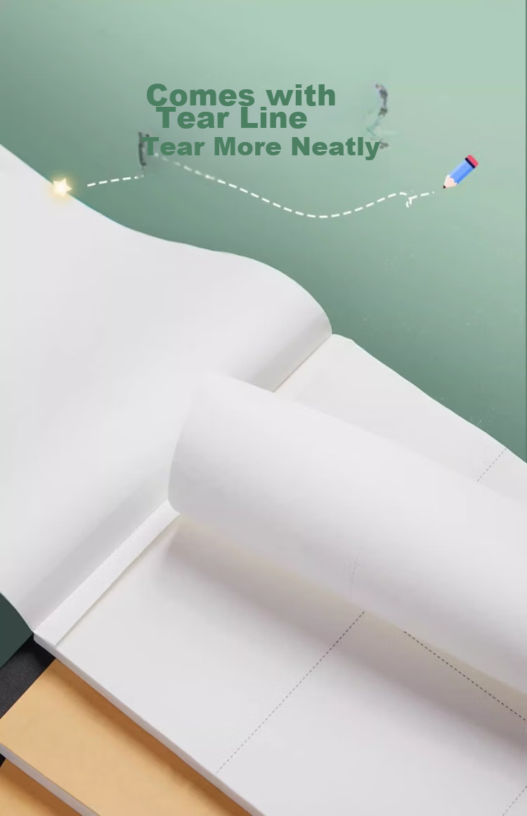 Liupintang Draft Notebook for Elementary School Students with Divided Blank Pages for Math Practice, Calculation Sheets, Exam Preparation, Middle School, High School And College Students' Error Correction And Blank Paper Sheets 11