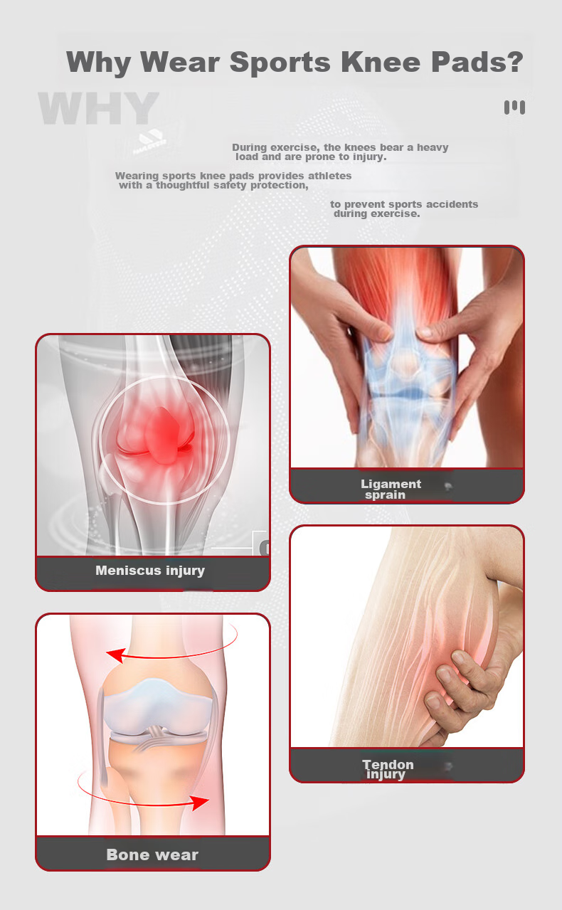 NAILEKESI N Knee Brace Professional Sports Men's Knee Joint Protector for Meniscus Injury Fixation Bandage Compression Badminton Basketball 4