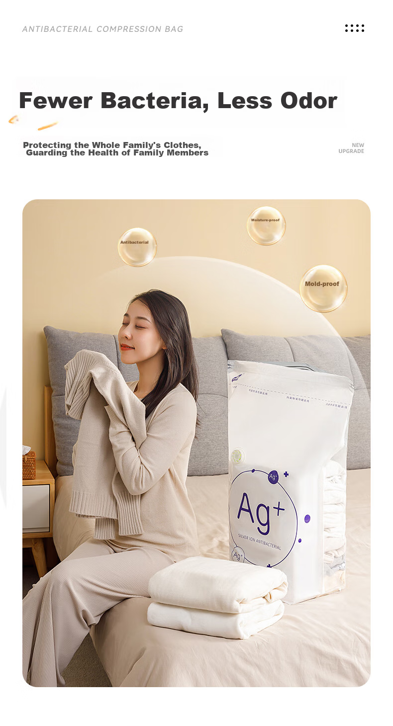 Taili Antibacterial Vacuum Compression Storage Bag, Clothing Packing Organizer, Maternity And Baby Quilt, Down Compress Dual-Use, 1 Medium Flat Surface 5