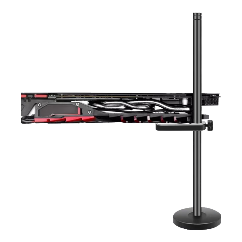 Suoli Graphics Card Bracket, Graphics Card Support Stand, Graphics Card Companion, Graphics Card Jack, Bottom Magnetic Fixation, Adjustable Fixed Section, All-Aluminum Black, SL-XK05
