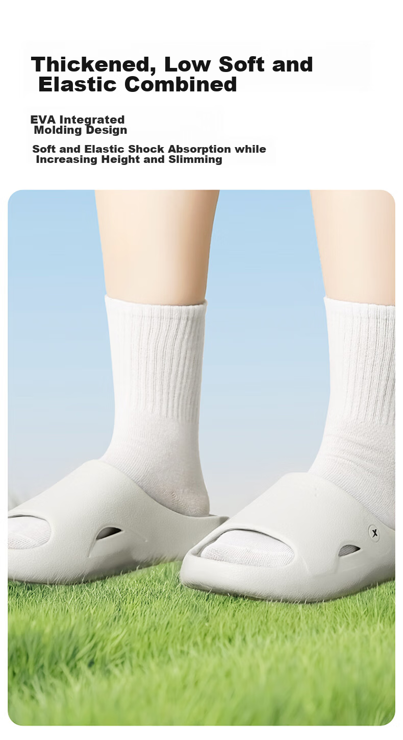 XTEP Sports Slippers for Men, Single-Strap Sandals, Summer Outdoor Wear, Couple Slippers, A043, White, Size 42-43 6